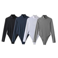 Long Sleeve Bodysuit - Turtleneck Collar