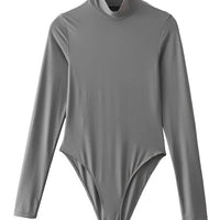 Long Sleeve Bodysuit - Turtleneck Collar