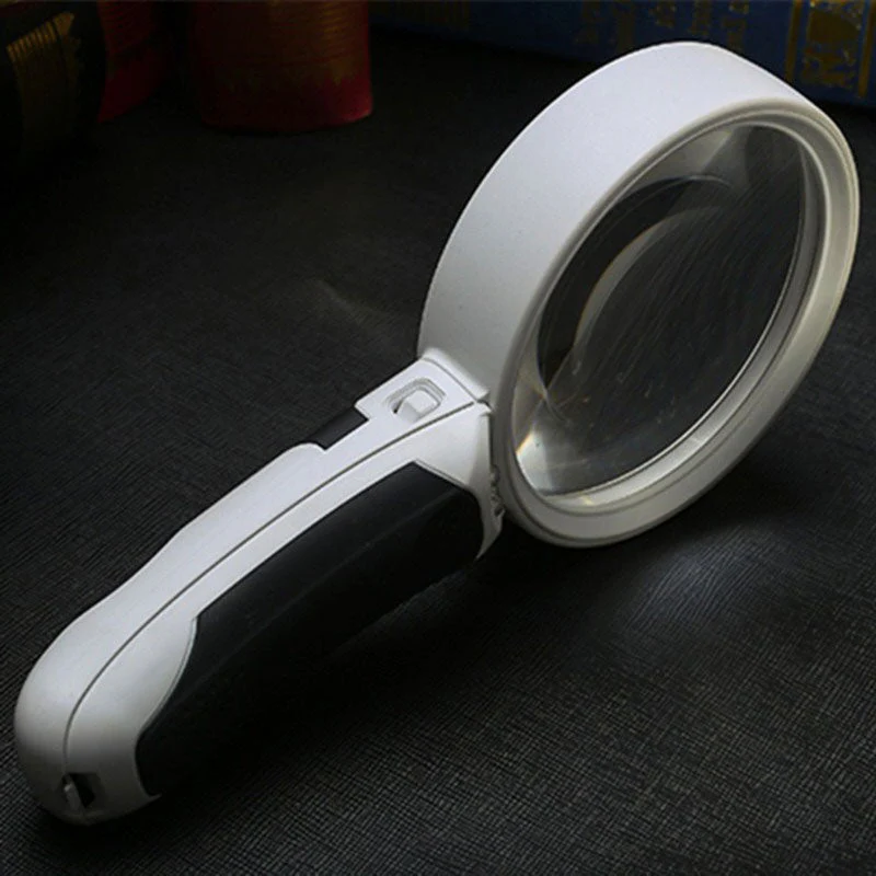 LED Lighted Magnifying Glass – Handheld Reading Magnifier for Books & Small Print