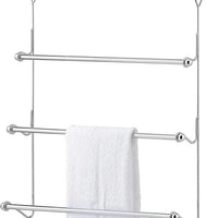 Over The Door Bathroom Towel Bar Rack Holder