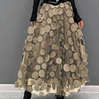 Chic Skirt Made Of Polka Dot and Tulle Patchwork