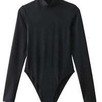 Long Sleeve Bodysuit - Turtleneck Collar