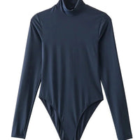 Long Sleeve Bodysuit - Turtleneck Collar