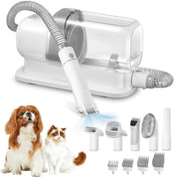 Low-Noise Dog Grooming Vacuum with Full Pet Hair Clippers & Brush Kit | Large 77.7oz Capacity