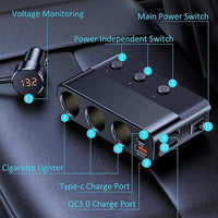7-in-1 Car Cigarette Lighter Adapter