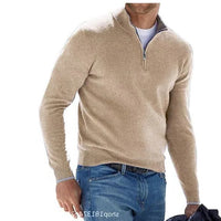Men's Cashmere Zipper Basic Sweater