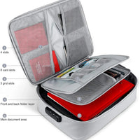 Document Organizer - Multi-Layer Safety Bag with Zipper for Cards, Files, and Travel Storage