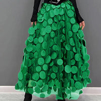 Chic Skirt Made Of Polka Dot and Tulle Patchwork
