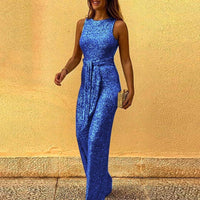 Solid Glitter Jumpsuit