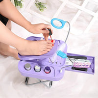 Adjustable Pedicure Rest with LED Magnifier