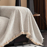 Stripe Herringbone Couch Cover