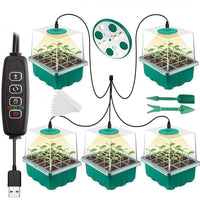 Household New Nursery Pot With Lamp - Plant Seed Starter Tray with Grow Light