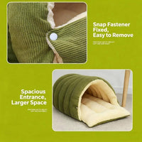 Removable and Washable Winter Closed off Cat Bed