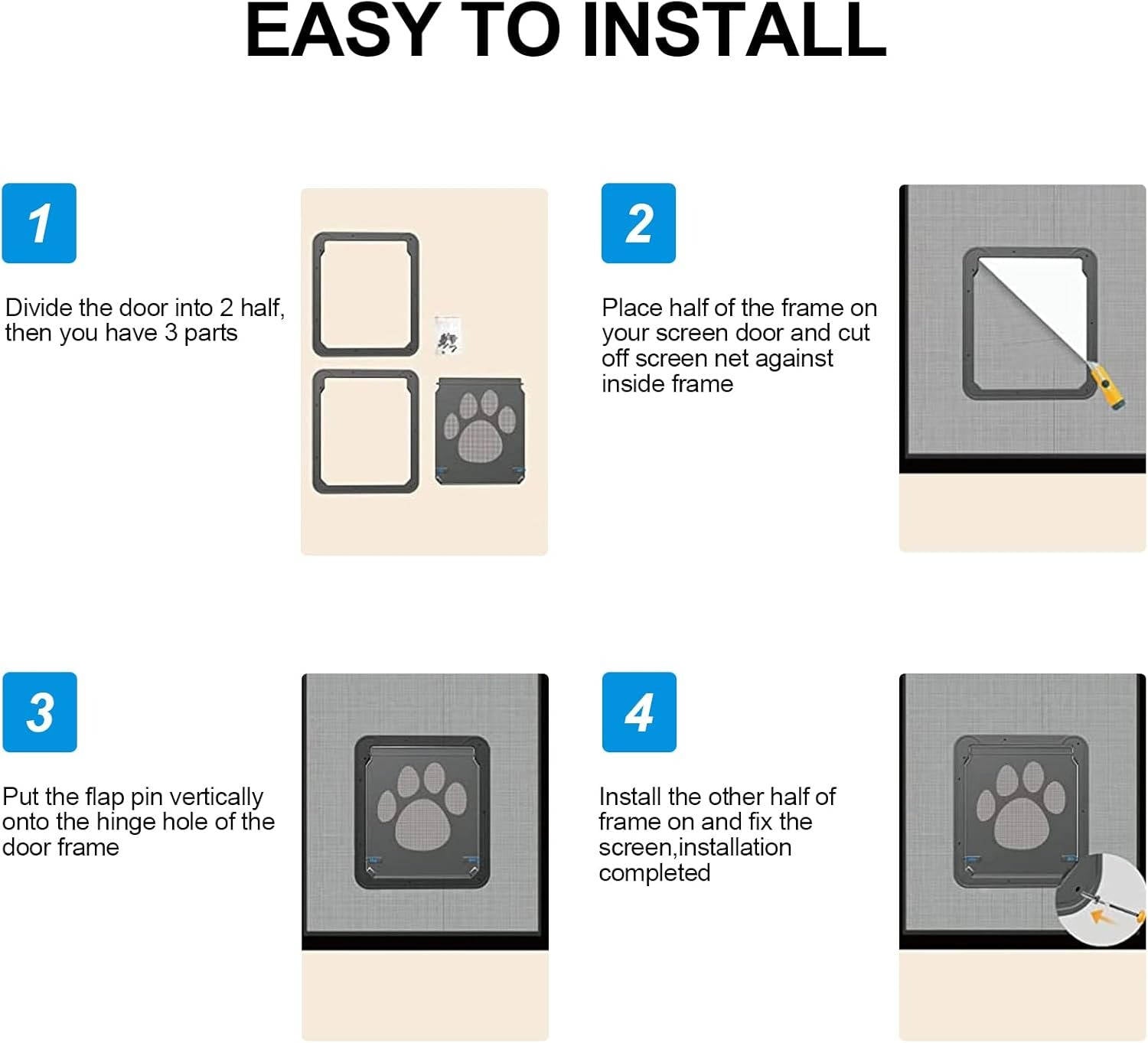 Pet Screen Door For Dogs And Cats