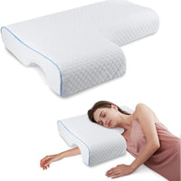 Orthopedic Couple Pillow With Arm-Tunnel For Cuddling