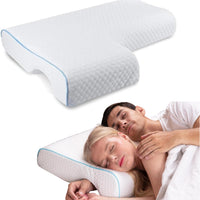 Orthopedic Couple Pillow With Arm-Tunnel For Cuddling