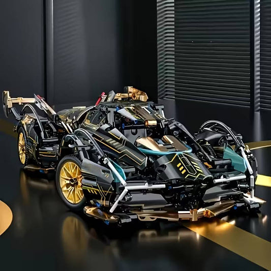 V12 Supercar Model Block Set, 1690 Pieces