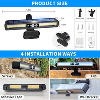 2 Set Portable Solar Fence Lights