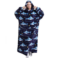 Long Wearable Blanket Hoodie
