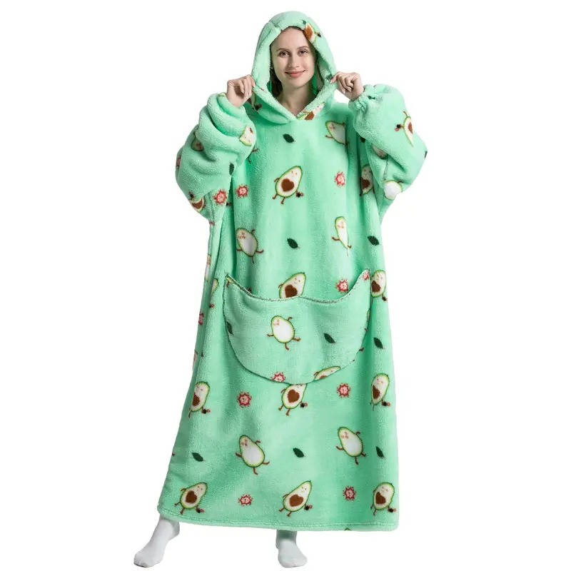 Long Wearable Blanket Hoodie