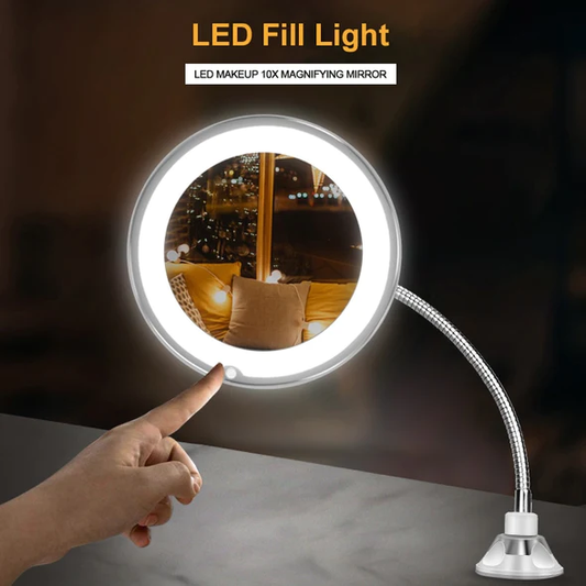 10x Magnifying LED Gooseneck Mirror