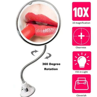 10X Magnifying LED Lighted Flexible Mirror