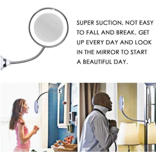 10x Magnifying LED Gooseneck Mirror