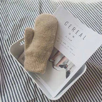 Cashmere Knit Mittens Winter for Women