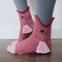 3D Knitted Crocodile Socks