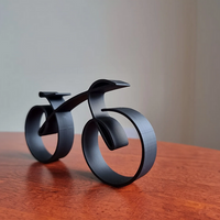 Minimalistic Bicycle Sculpture Wire Framed Style