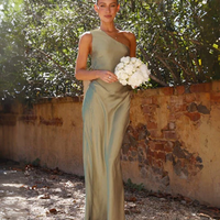 Sexy asymmetrical slit dress