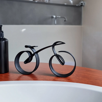 Minimalistic Bicycle Sculpture Wire Framed Style