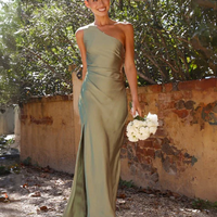 Sexy asymmetrical slit dress