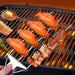Three-prong grill skewer set