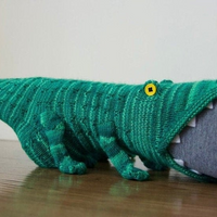 3D Knitted Crocodile Socks