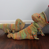 3D Knitted Crocodile Socks