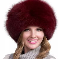 100% Natural Fox Fur Hat Women Cap Thick Fur Cap Winter Warm Hat Female Fashion For Women Hat With Earmuffs Hat