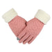 Plush Lined Touch Screen Knitted Gloves