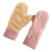 Double Layer Fleece Lined Winter Mittens