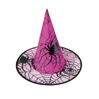 Colorful Spider Web Witch Hat Halloween Costume