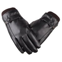 Touch Screen Men's Leather Gloves for Winter