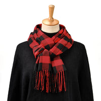 Luxury Plaid Cashmere Winter Scarf for Men